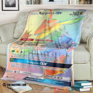 Pokemon Rayquaza Gx Celestial Storm Soft Blanket