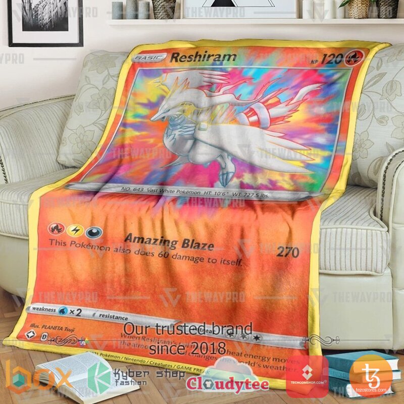 Pokemon Reshiram A Shining Fates Blanket Pokemon Reshiram A Shining Fates Blanket