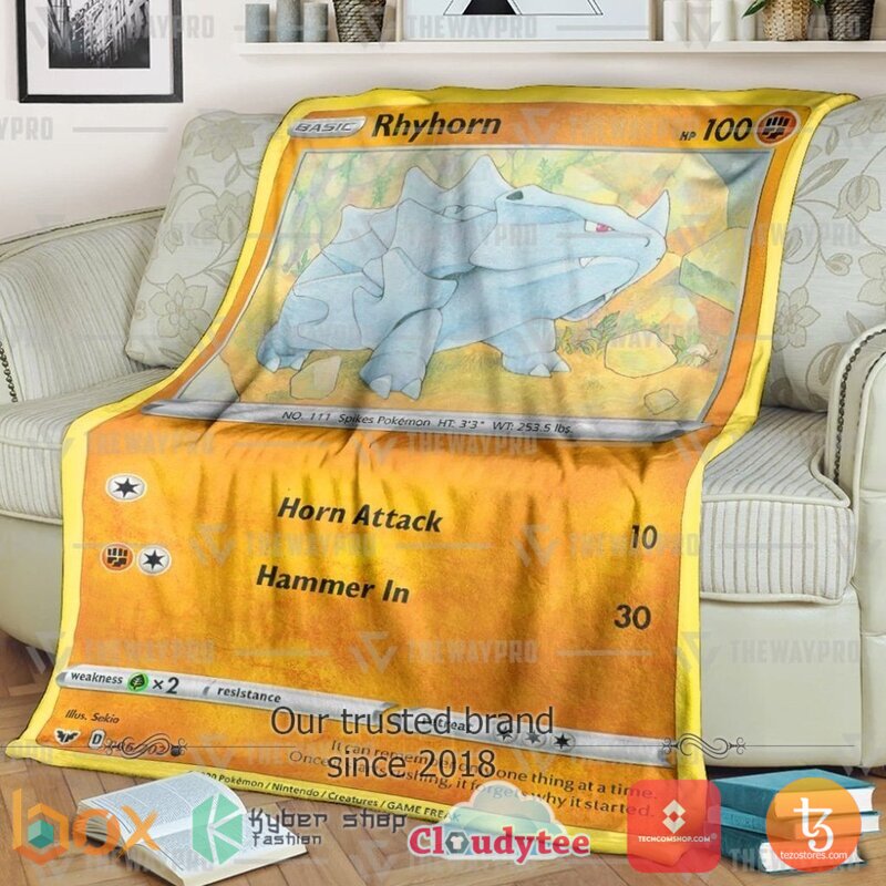 Pokemon Rhyhorn Blanket 2 Pokemon Rhyhorn Blanket 2