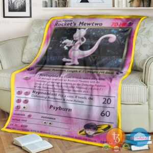 Pokemon Rockets Mewtwo Blanket