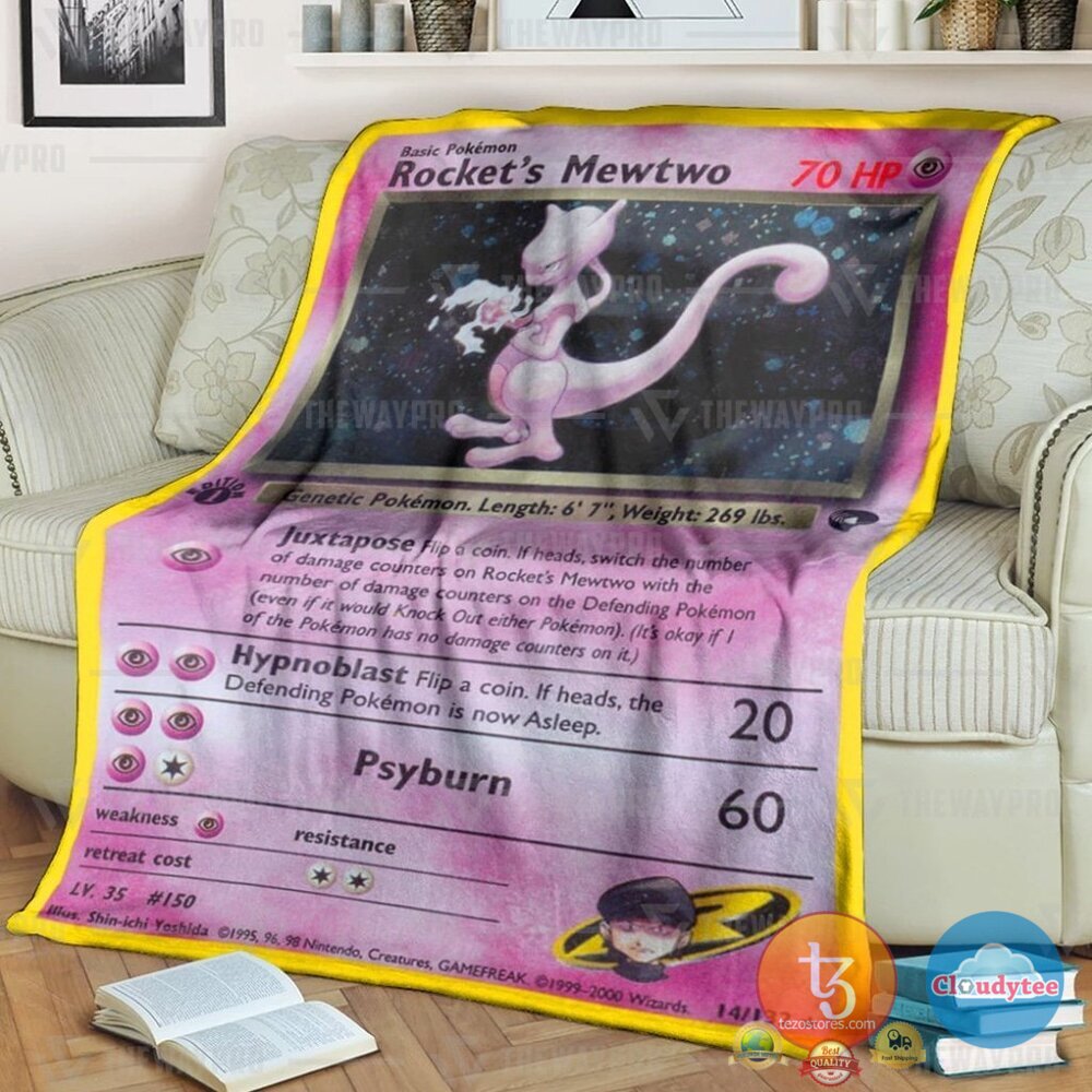 Pokemon Rockets Mewtwo Blanket Pokemon Rockets Mewtwo Blanket