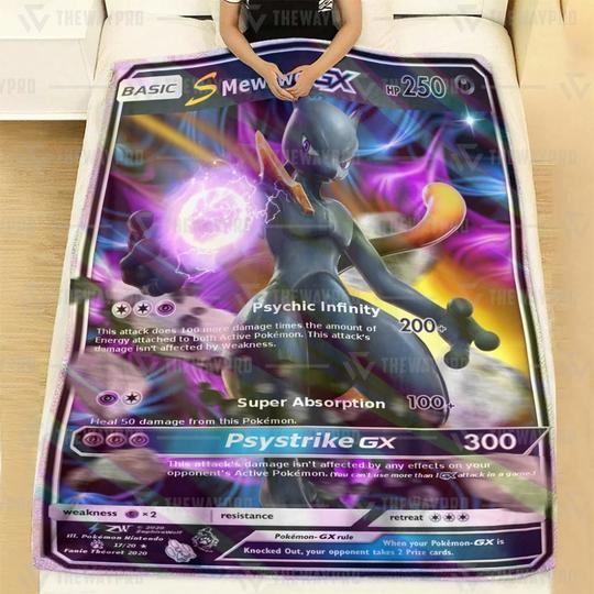 Pokemon-S-Mewtwo-Gx-Shadow-Soft-Blanket-2