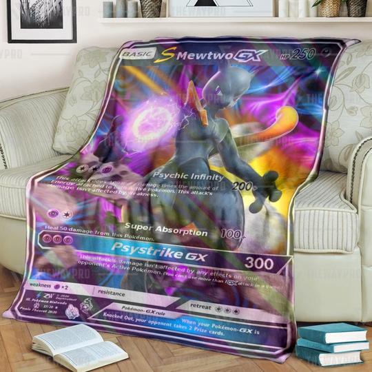 Pokemon-S-Mewtwo-Gx-Shadow-Soft-Blanket-3