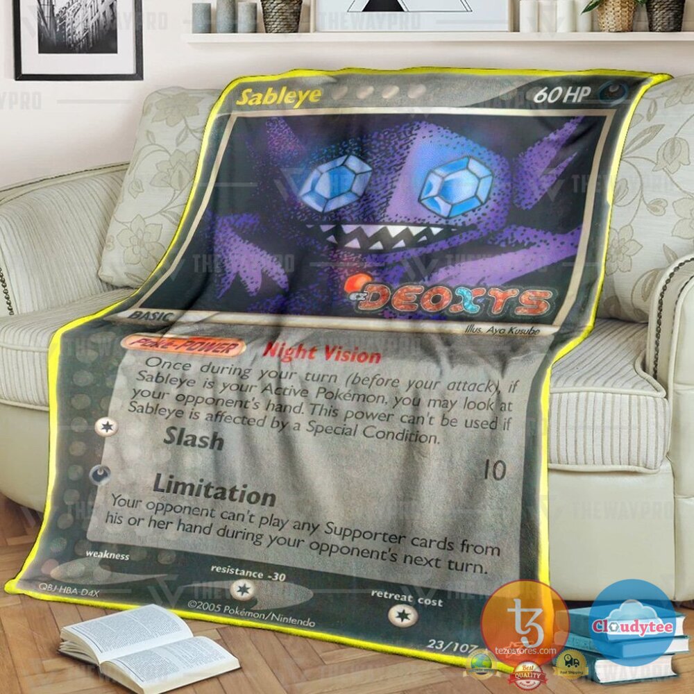 Pokemon Sableye Deoxys Reverse Holo Blanket Pokemon Sableye Deoxys Reverse Holo Blanket