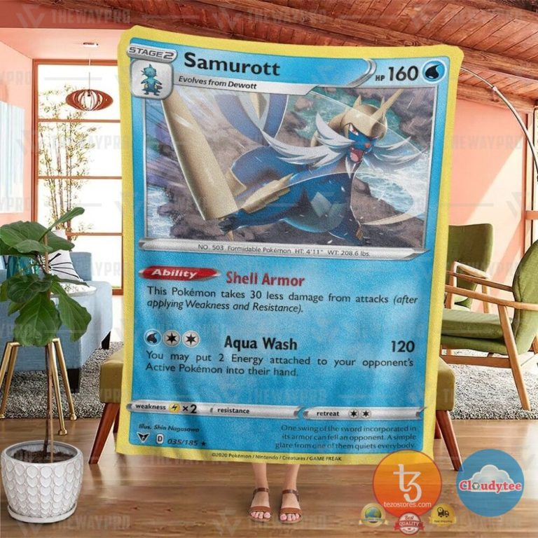 Pokemon-Samurott-Vivid-Voltage-Blanket-1