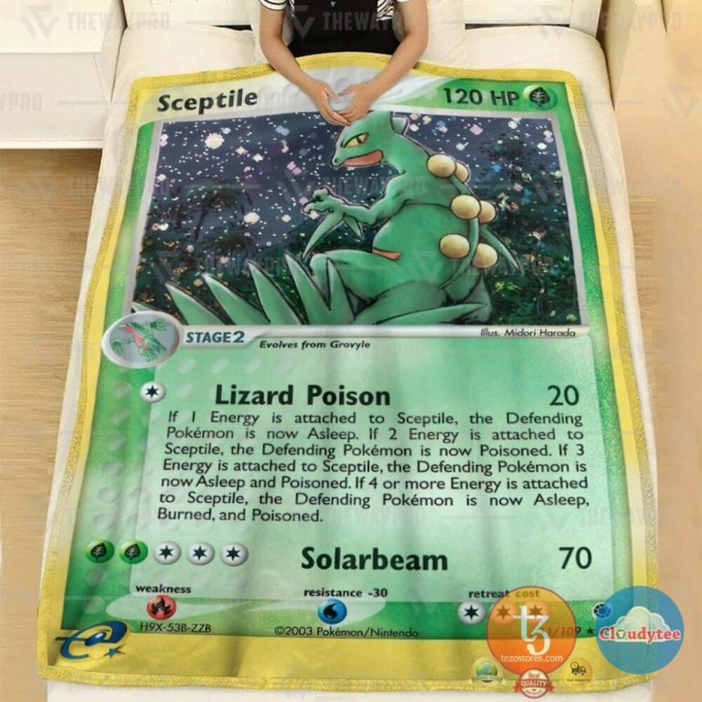 Pokemon-Sceptile-Ruby-And-Sapphire-Blanket-1