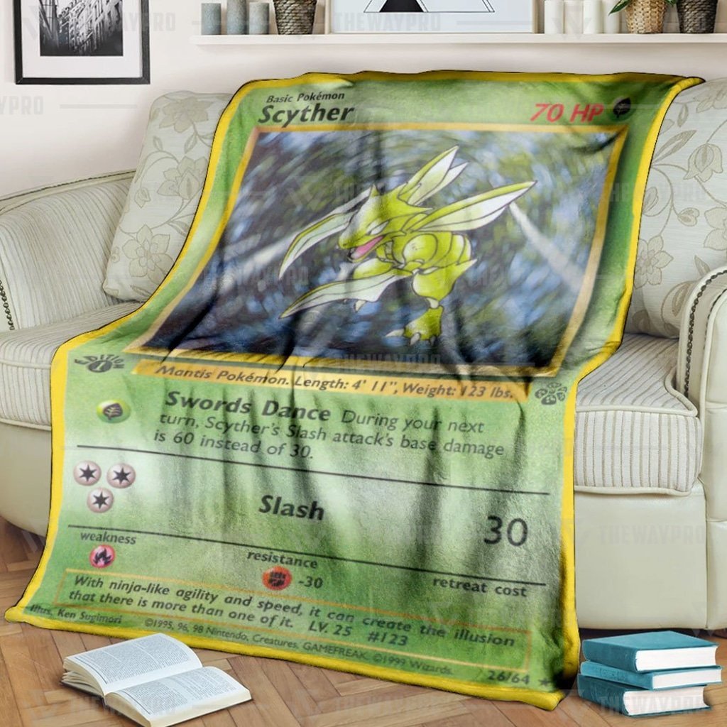 Pokemon Scyther 1St Edition Blanket Pokemon Scyther 1St Edition Blanket