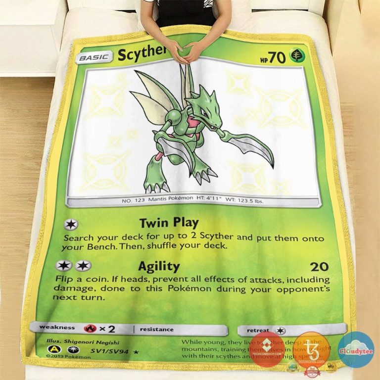 Pokemon-Scyther-Celestial-Storm-Blanket-1-1