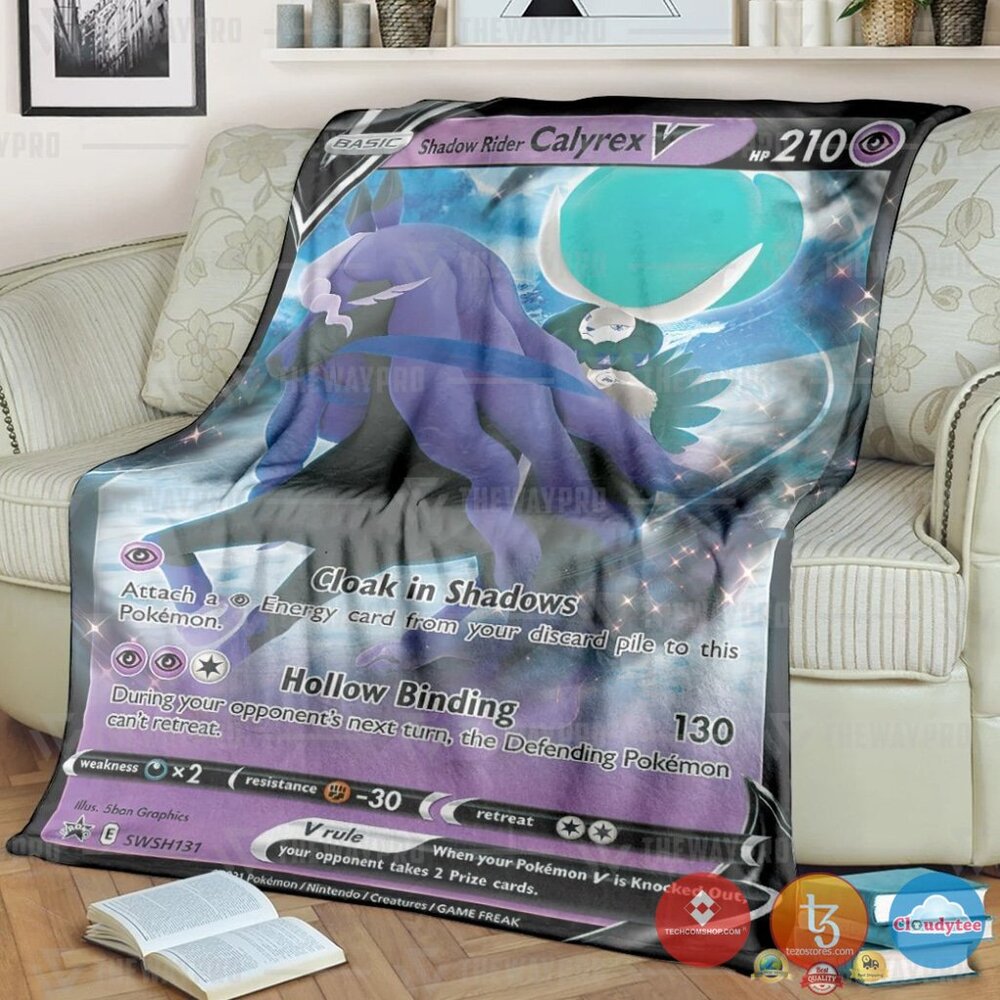 Pokemon Shadow Rider Calyrex V Blanket Pokemon Shadow Rider Calyrex V Blanket