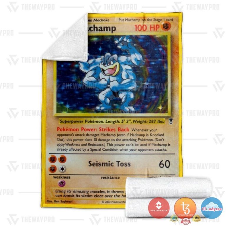 Pokemon-Shadowless-Holographic-Machamp-Blanket-2-1