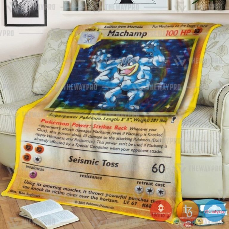 Pokemon-Shadowless-Holographic-Machamp-Blanket-4-1