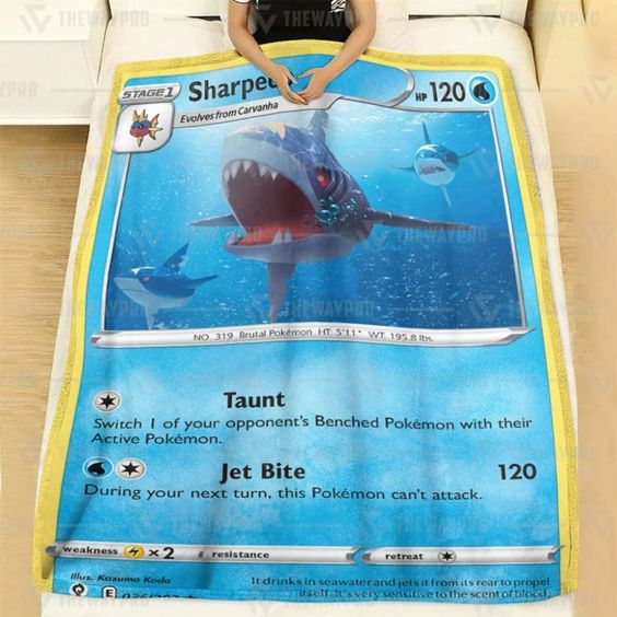 Pokemon-Sharpedo-Evolving-Skies-Soft-Blanket-2