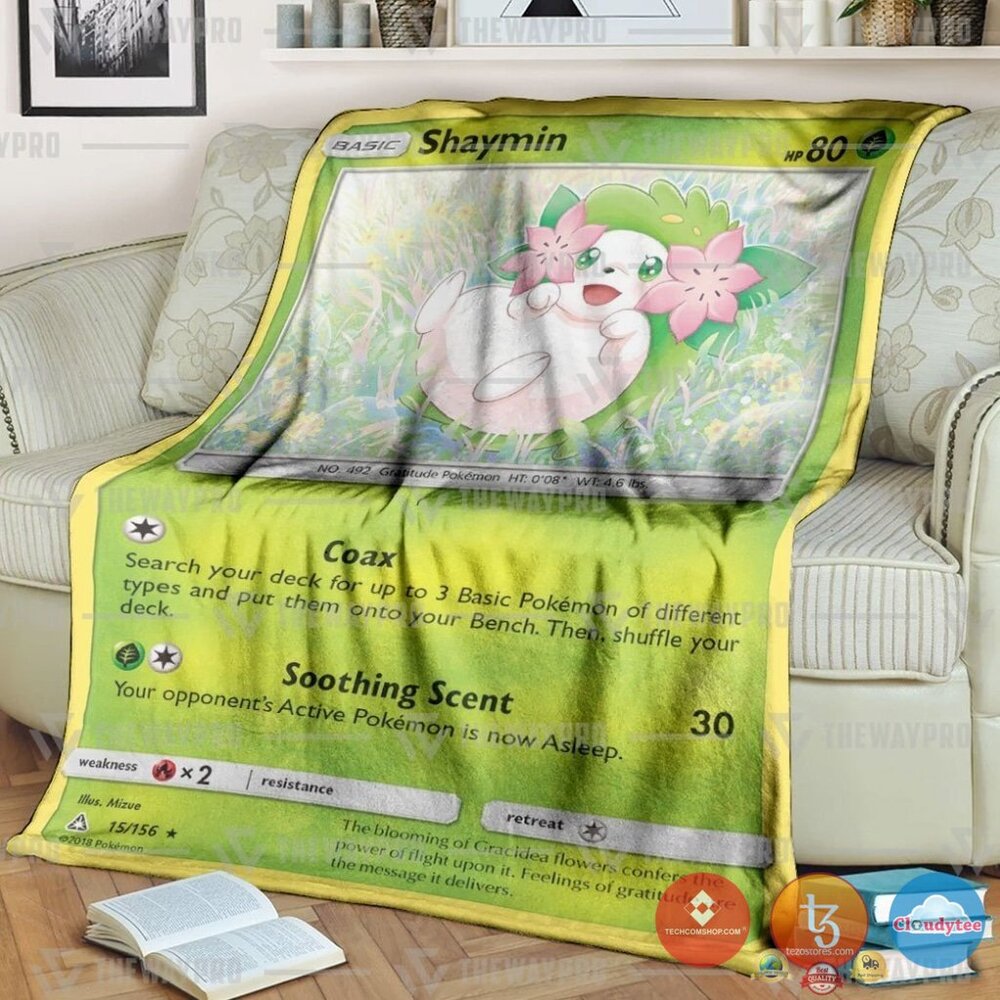Pokemon Shaymin Ultra Prism Blanket Pokemon Shaymin Ultra Prism Blanket