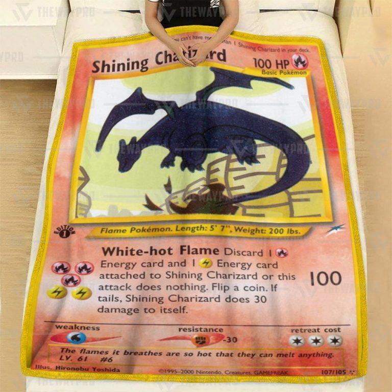 Pokemon-Shining-Charizard-Blanket-1
