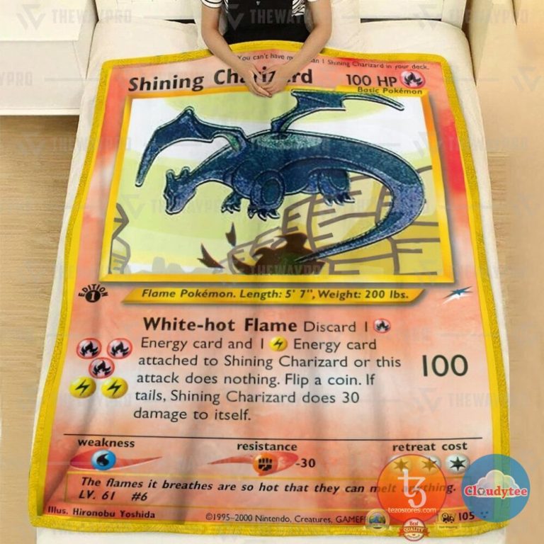 Pokemon-Shining-Charizard-Neo-Destiny-Blanket-1