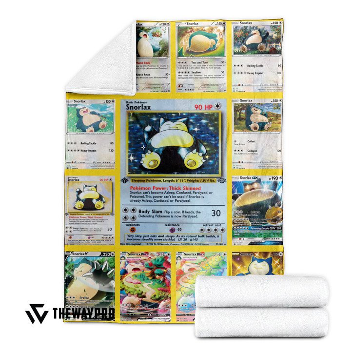 Pokemon-Snorlax-Cards-Version-2-Custom-Soft-Blanket-3