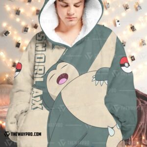 Pokemon Snorlax Fleece Hoodie Blanket