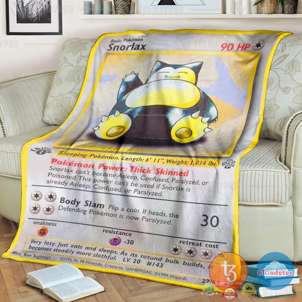 Pokemon Snorlax Jungle Blanket Pokemon Snorlax Jungle Blanket