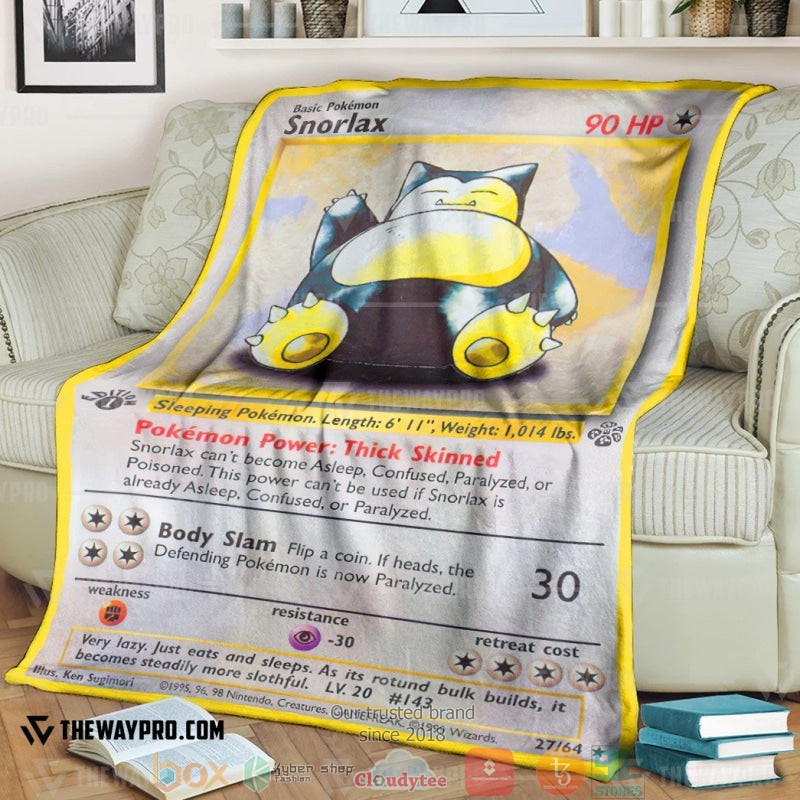 Pokemon Snorlax Jungle Soft Blanket Pokemon Snorlax Jungle Soft Blanket