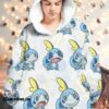 Pokemon Sobble Fleece Hoodie Blanket