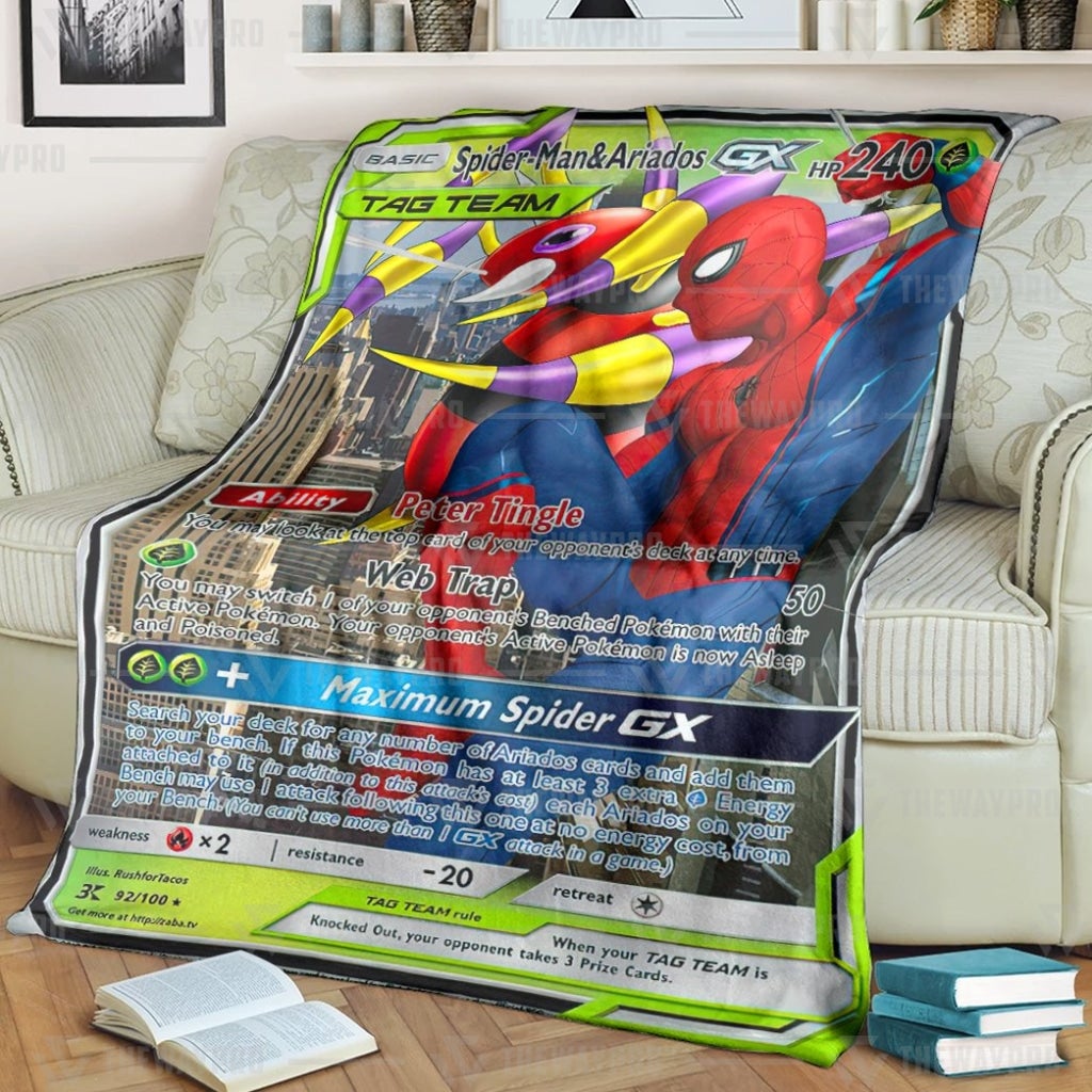 Pokemon Spider Man And Ariados Blanket Pokemon Spider Man And Ariados Blanket