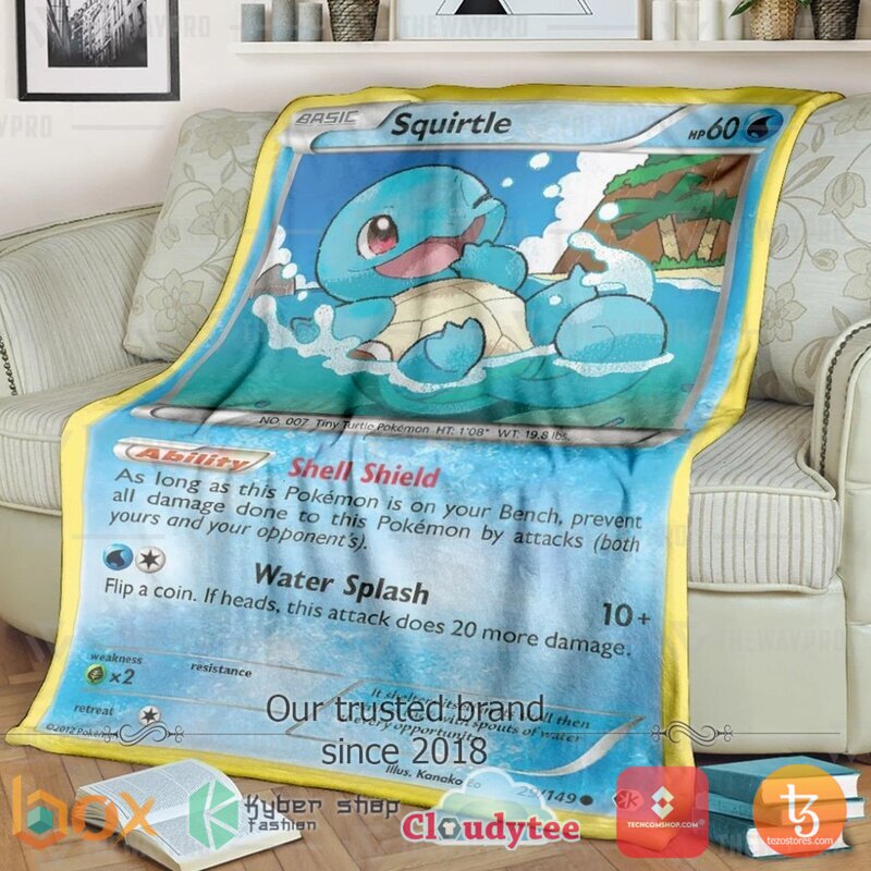 Pokemon Squirtle Blanket 3 Pokemon Squirtle Blanket 3