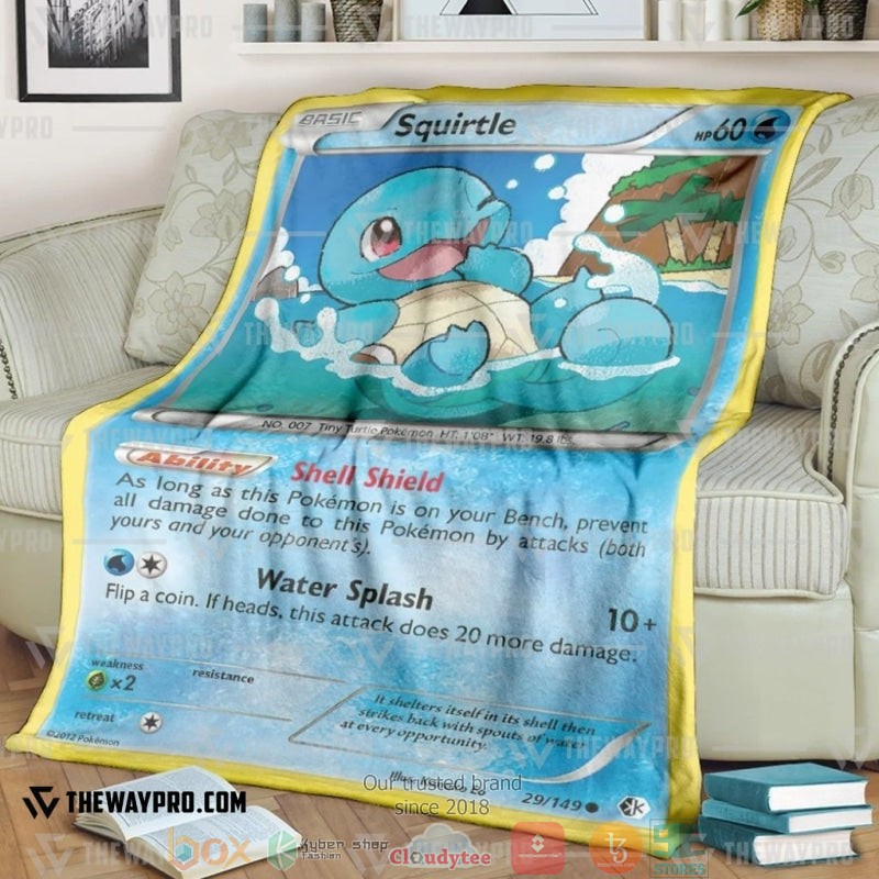 Pokemon Squirtle Soft Blanket Pokemon Squirtle Soft Blanket