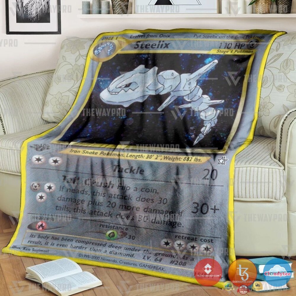 Pokemon Steelix 1St Edition Blanket Pokemon Steelix 1St Edition Blanket