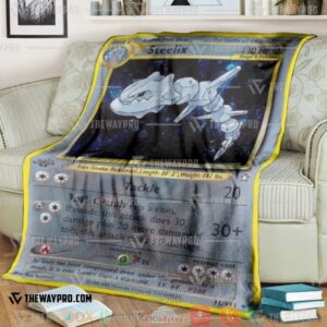 Pokemon Steelix 1St Edition Soft Blanket