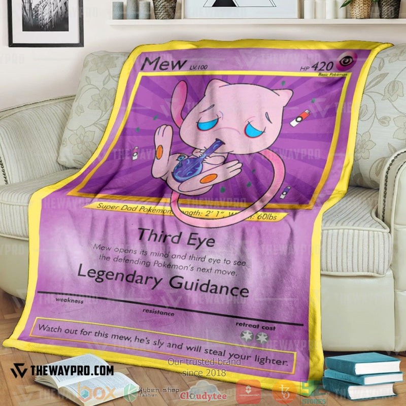 Pokemon Stone Mew Soft Blanket Pokemon Stone Mew Soft Blanket