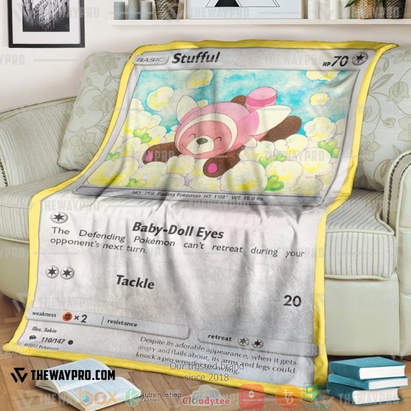Pokemon Stufful Burning Shadows Soft Blanket Pokemon Stufful Burning Shadows Soft Blanket