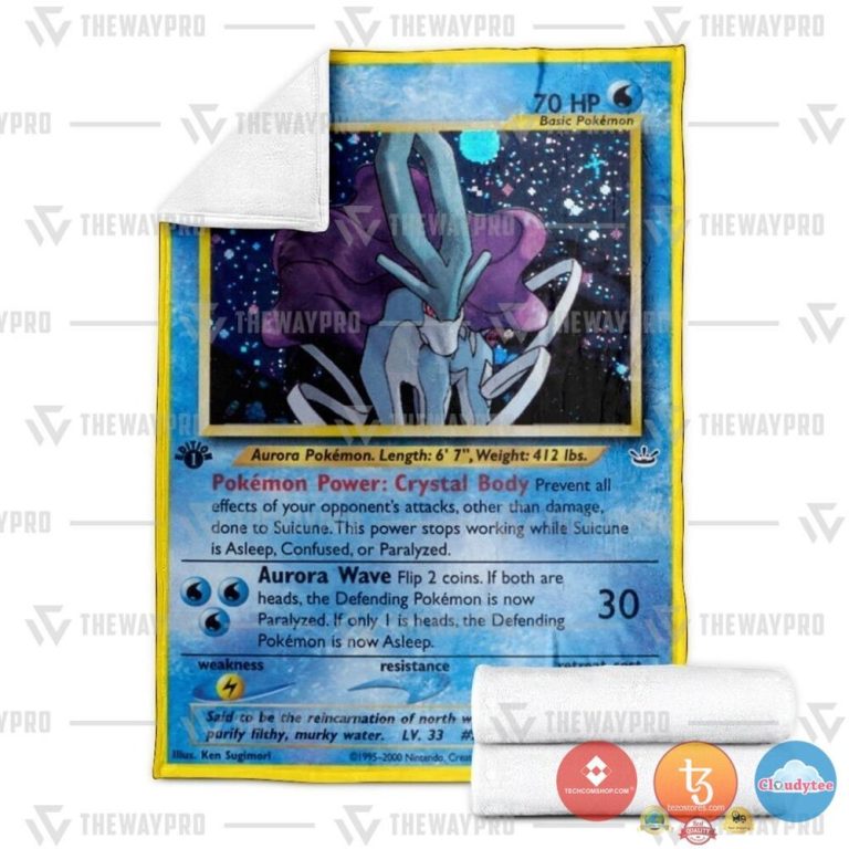 Pokemon-Suicune-Holo-1St-Edition-Blanket-2