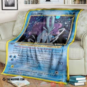 Pokemon Suicune Holo 1St Edition Soft Blanket