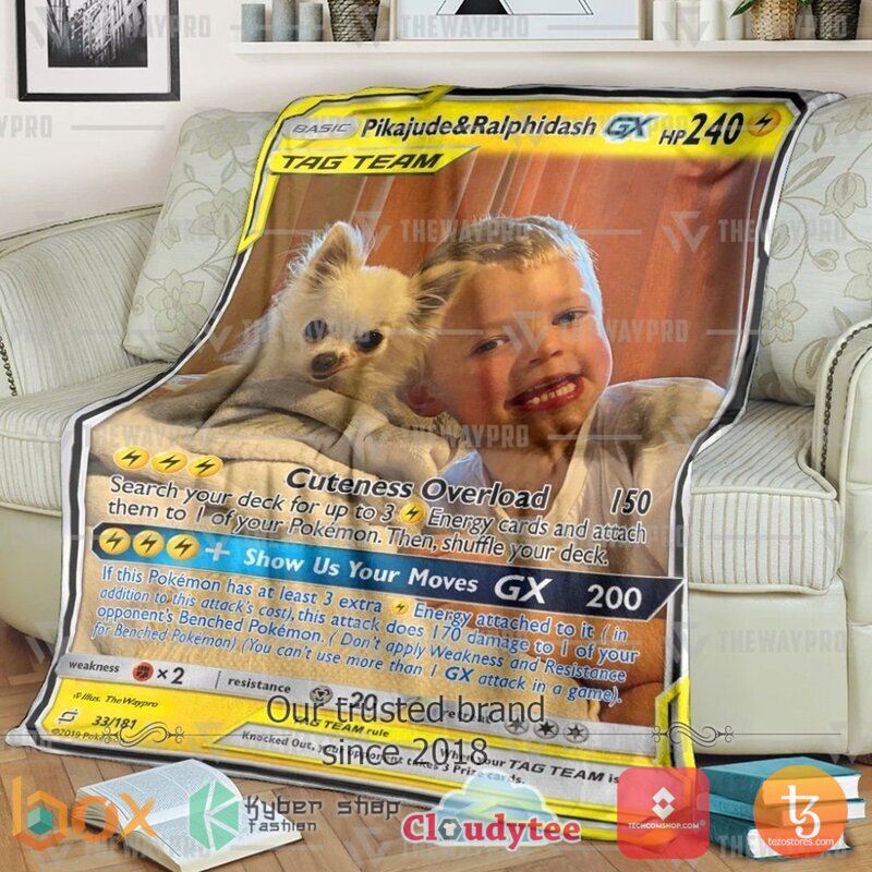 Pokemon Tag Team Custom Card Blanket Pokemon Tag Team Custom Card Blanket