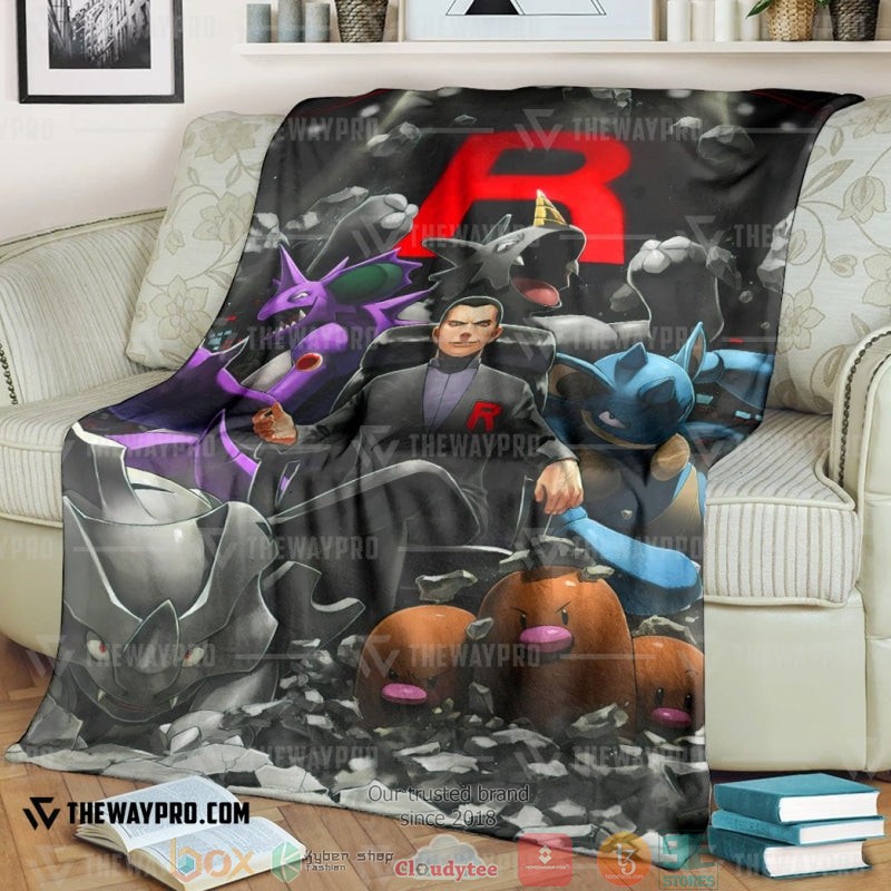 Pokemon Team Rocket Leader Soft Blanket Pokemon Team Rocket Leader Soft Blanket