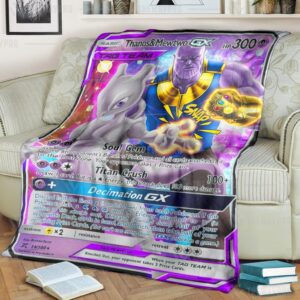 Pokemon Thanos And Mewtwo Gx Blanket