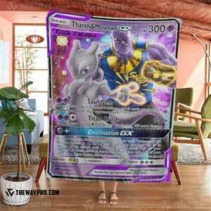 Pokemon Thanos And Mewtwo Gx Blanket 2