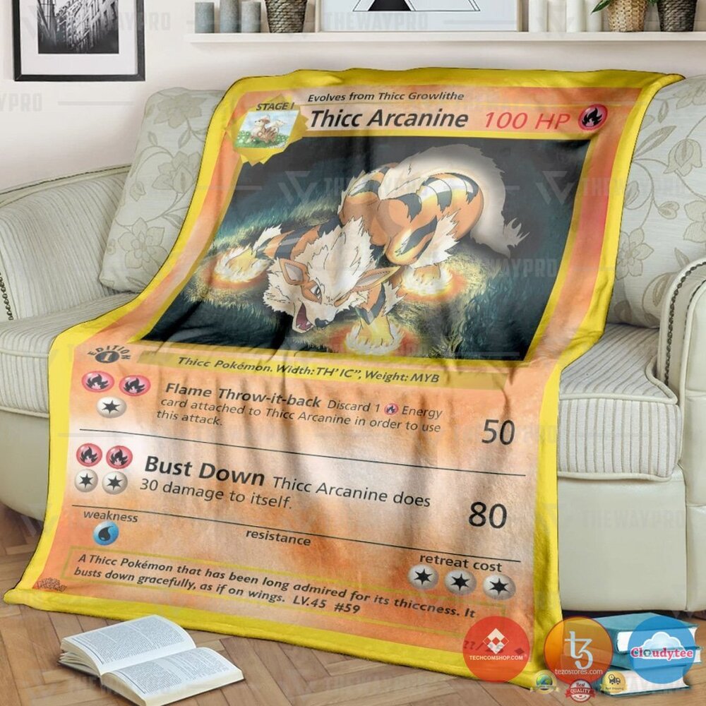 Pokemon Thicc Arcanine Blanket Pokemon Thicc Arcanine Blanket