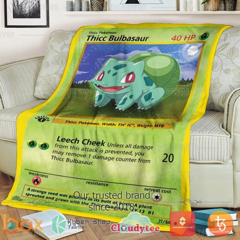 Pokemon Thicc Bulbasaur Blanket 3 Pokemon Thicc Bulbasaur Blanket 3