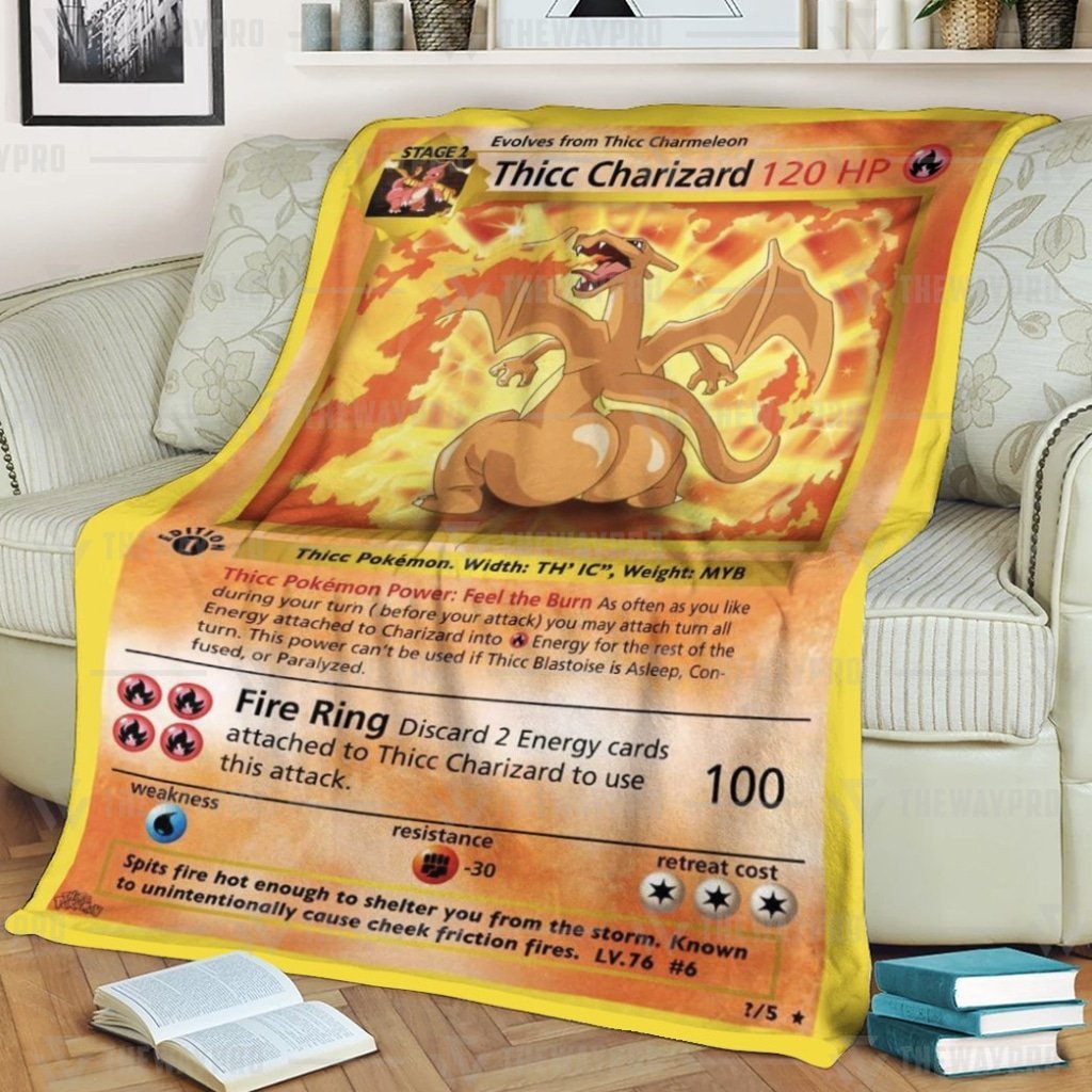 Pokemon Thicc Charizard Blanket Pokemon Thicc Charizard Blanket