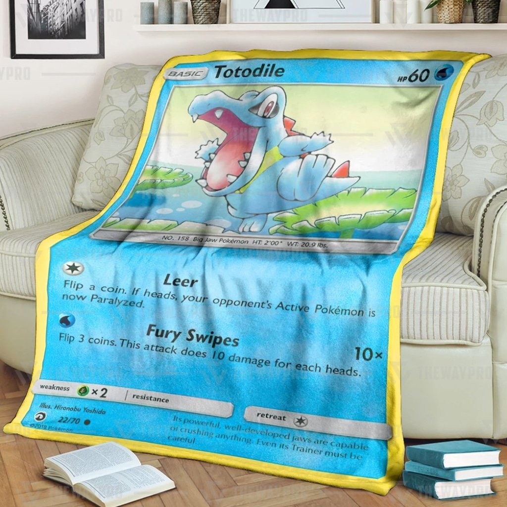 Pokemon Totodile Blanket Pokemon Totodile Blanket