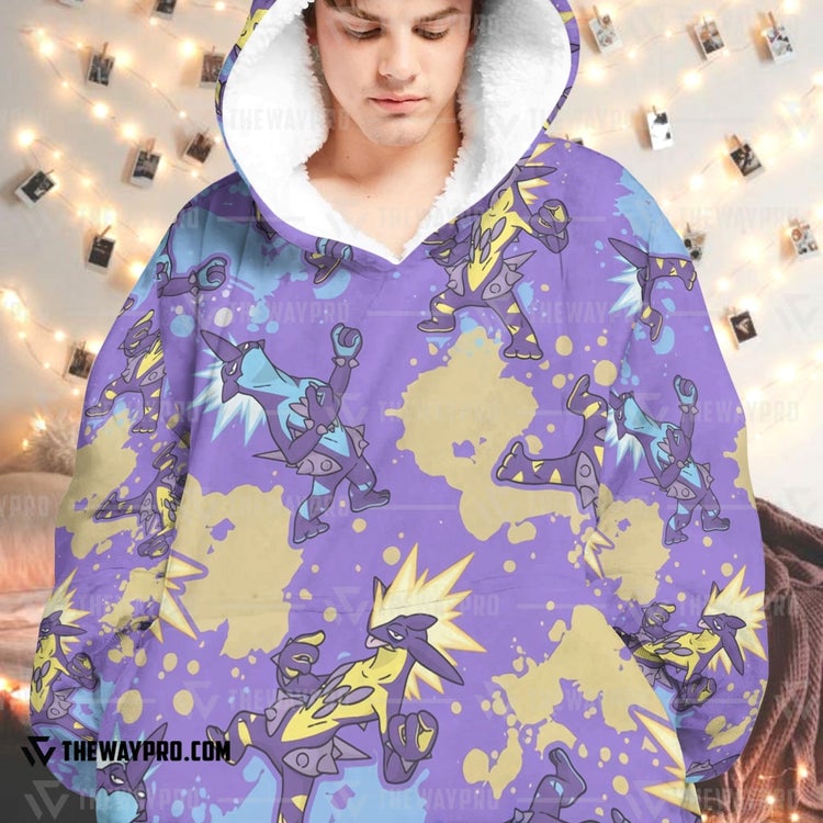 Pokemon Toxtricity Fleece Hoodie Blanket Pokemon Toxtricity Fleece Hoodie Blanket