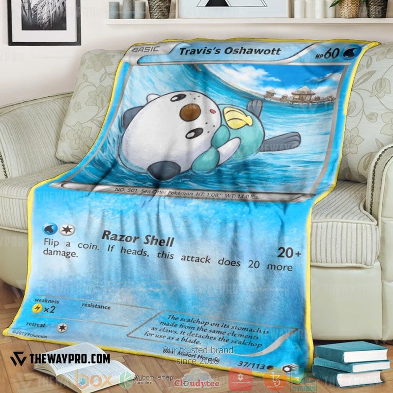 Pokemon Travis Oshawott Soft Blanket Pokemon Travis Oshawott Soft Blanket