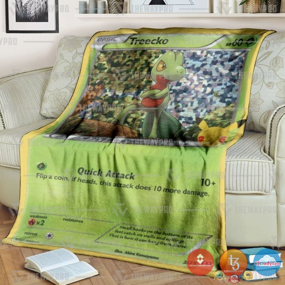 Pokemon Treecko Holo Blanket Pokemon Treecko Holo Blanket