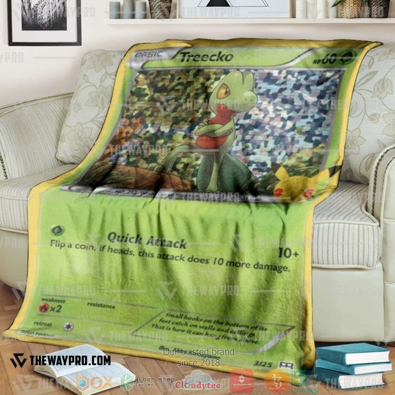 Pokemon Treecko Holo Soft Blanket Pokemon Treecko Holo Soft Blanket