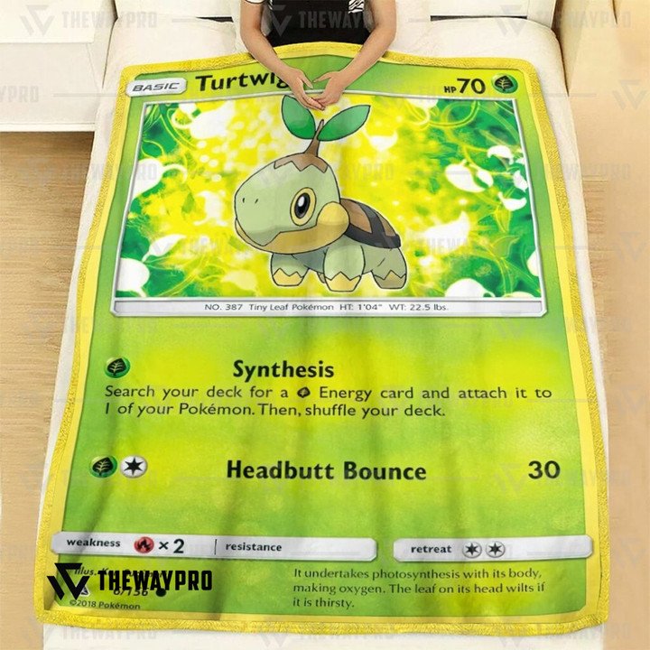 Pokemon-Turtwig-Bedding-Set-And-Quilt-Blanket-1