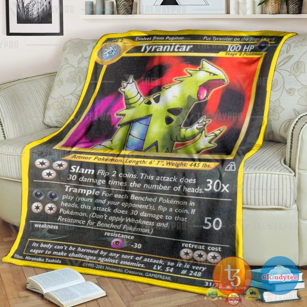 Pokemon Tyranitar Neo Discovery Blanket Pokemon Tyranitar Neo Discovery Blanket