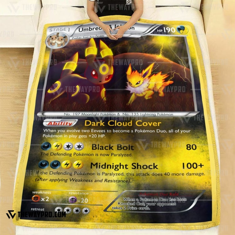 Pokemon Umbreon And Jolteon Duo Blanket Pokemon Umbreon And Jolteon Duo Blanket