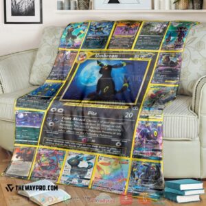 Pokemon Umbreon Cards Soft Blanket