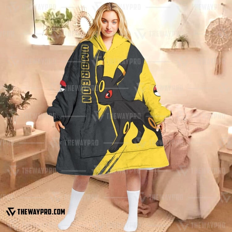Pokemon Umbreon Fleece Hoodie Blanket Pokemon Umbreon Fleece Hoodie Blanket